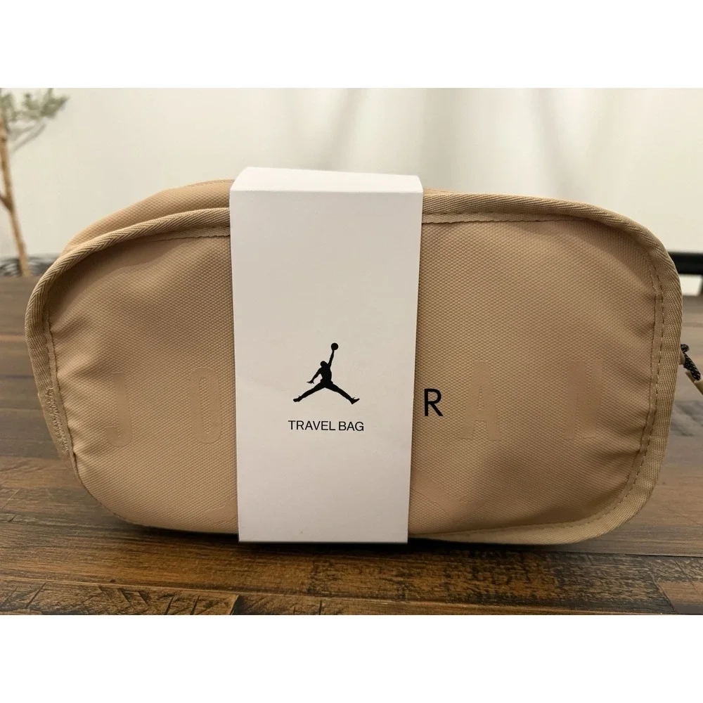 Air Jordan Travel Dopp Kit Clutch Bag Toiletries Bag Hemp Tan Shaving Kit Bag